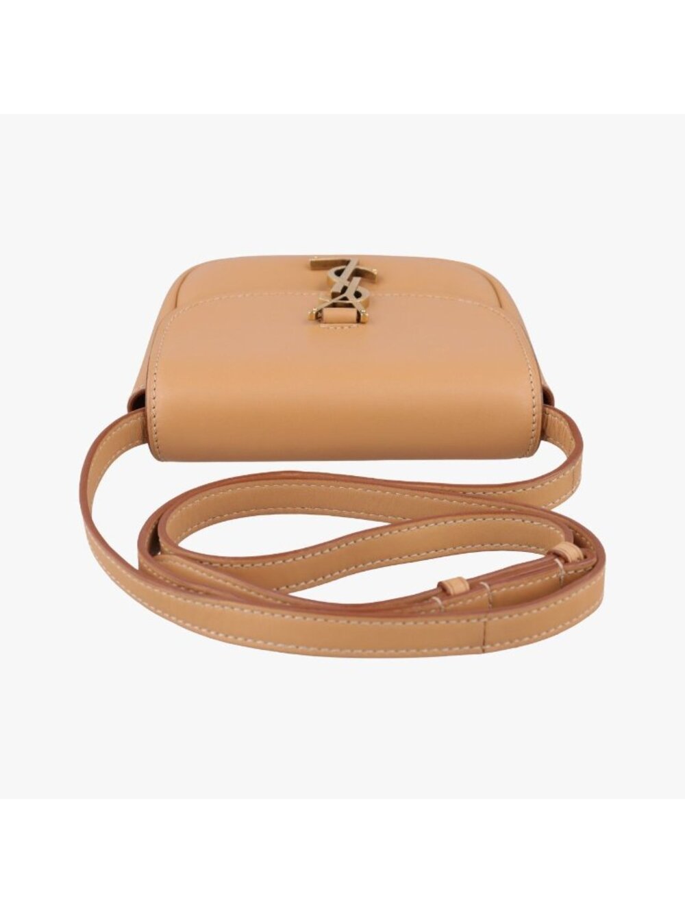 Saint Laurent Kaia Small Beige Leather Shoulder Bag - Picture 8 of 16
